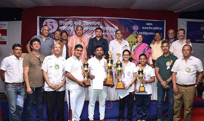 शिवाजी पार्क जिमखाना राज्य मानांकन कॅरम स्पर्धा