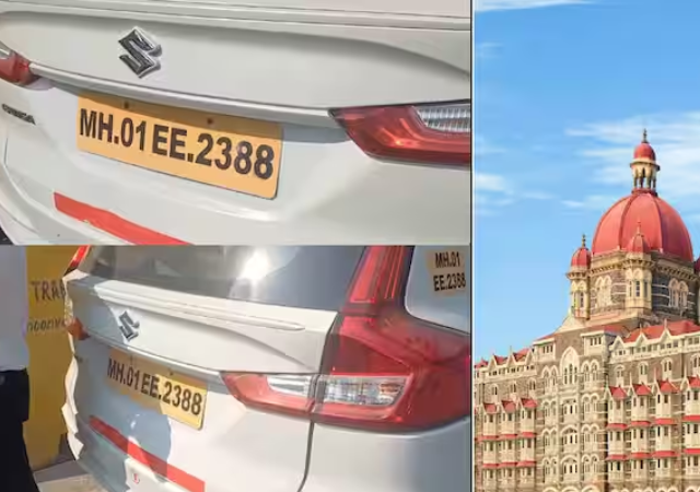मुंबईत आढळल्या एका नंबर प्लेटच्या दोन कार, ताज हॉटेलजवळची घटना