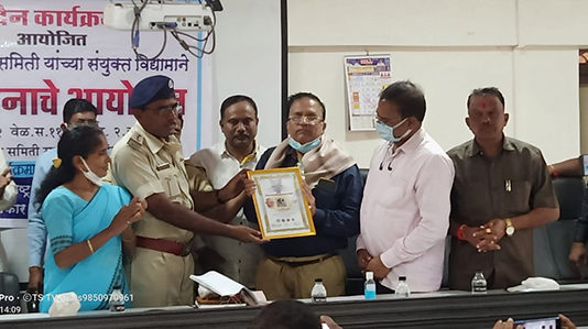 मिलिंद पळसुले यांना भारत सेवा रत्न गोल्ड मेडल पुरस्कार