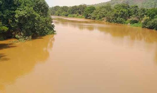 धरणातील पाणी सोडल्याने अंबा नदीचे पाणी गढूळ