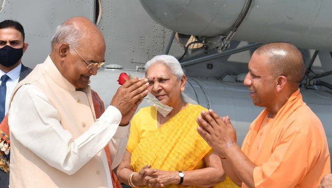 राष्ट्रपतींचे मथुरेत स्वागत