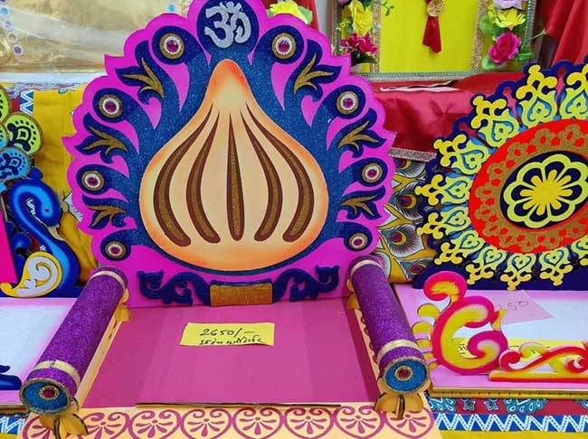 वाढत्या महागाईची गणरायांच्या मखराला बसली झळ