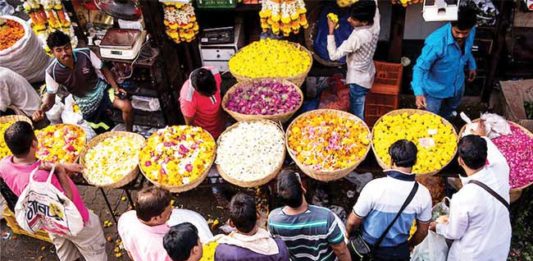 Flowers Price Hike : दसऱ्याला झेंडूची फुले खाताहेत भाव!