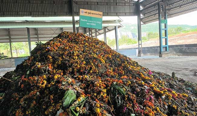 नवी मुंबईत ३८ टन ओल्या निर्माल्यावर होणार नैसर्गिक खत निर्मिती प्रक्रिया