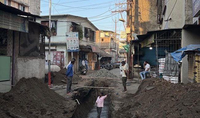 वसई कोळी वाड्यात धोकादायक विकासकाम सुरु!