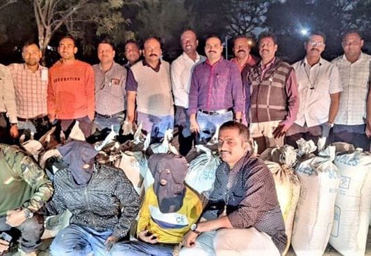 नाशिकध्ये ६०४ किलो वजनाची भांग जप्त
