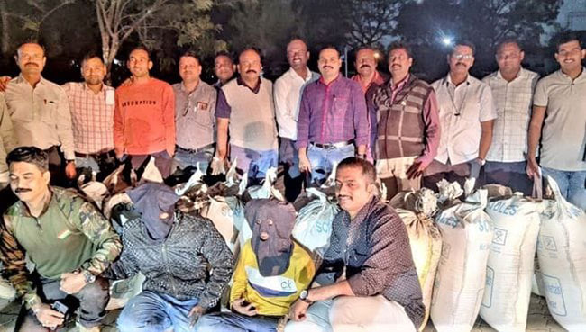 नाशिकध्ये ६०४ किलो वजनाची भांग जप्त