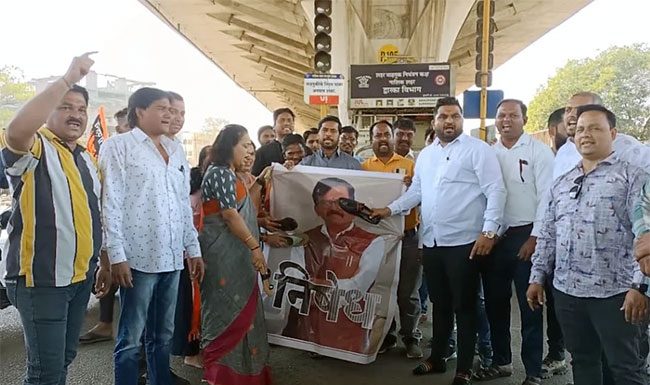 संजय राऊत यांच्याविरोधात जोडोमार आंदोलन