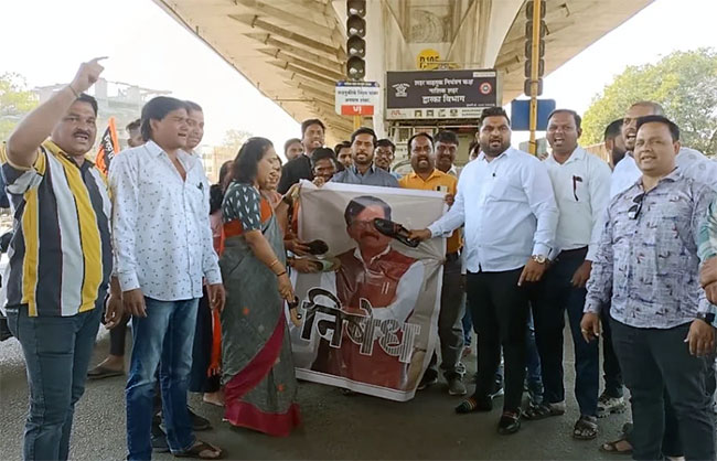 संजय राऊत यांच्याविरोधात जोडोमार आंदोलन