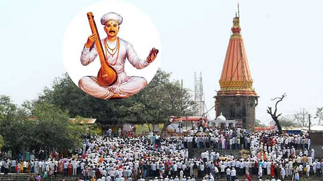 तुकाराम बीज निमित्त देहू नगरीत लाखो वारकऱ्यांची गर्दी