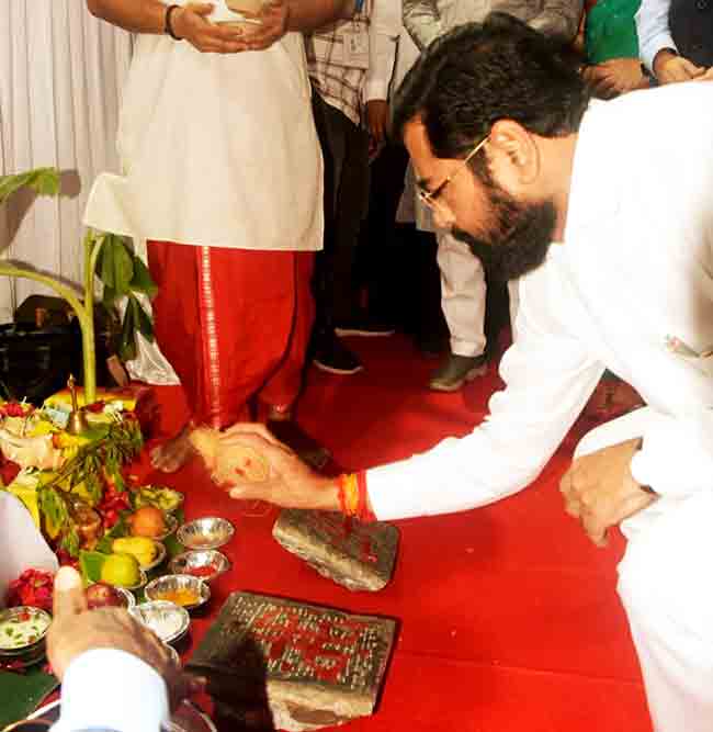 मुख्यमंत्री एकनाथ शिंदे यांच्या हस्ते ‘दि मॅजेस्टिक’ आमदार निवासाच्या नुतनीकरण कामाचे भूमिपूजन