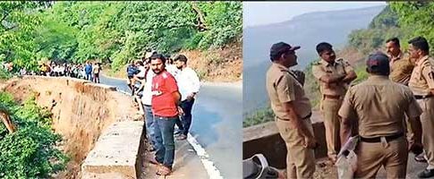 कर्नाटक निवडणूकीच्या बंदोबस्तासाठी तैनात पोलिसाचा दरीत पडून मृत्यू