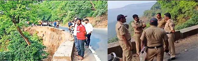 कर्नाटक निवडणूकीच्या बंदोबस्तासाठी तैनात पोलिसाचा दरीत पडून मृत्यू