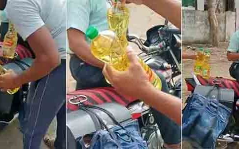 शालेय पोषण आहार चोरणा-या मुख्याध्यापकाला गावकऱ्यांनी रंगेहाथ पकडले