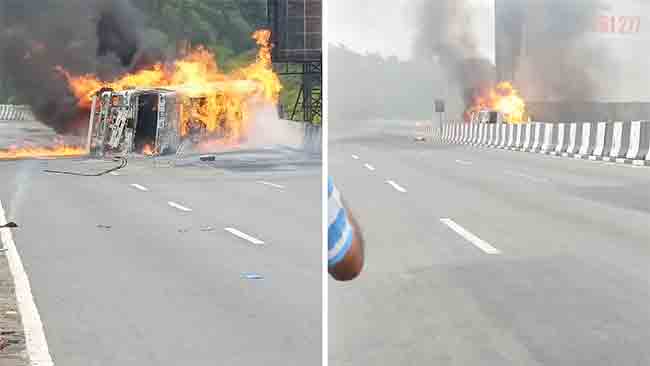 Mumbai-Pune Expressway Fire Accident