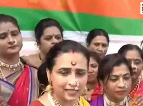 Yoga Day Video : मुंबईतील महिलांचा नऊवारीत योगा दिन!