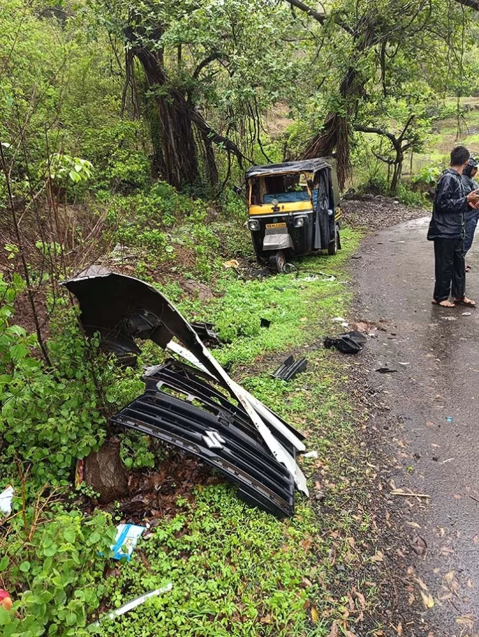 accident : रिक्षाला वॅगनरची धडक, अपघातात तीन जण गंभीर जखमी