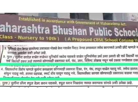 Aurangabad school: औरंगाबादमधील शाळेच्या आदेशाविरोधात मराठा क्रांती मोर्चा आक्रमक, कारण...