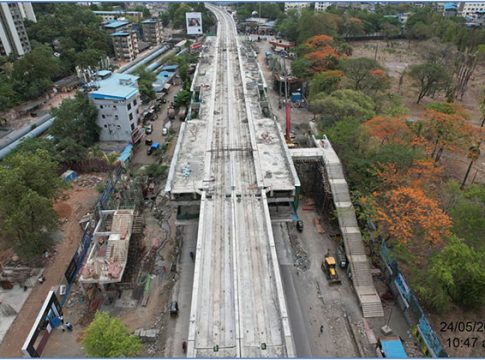 Metro : मेट्रो मार्ग ५च्या ठाणे-भिवंडी दरम्यानचे काम प्रगतीपथावर!