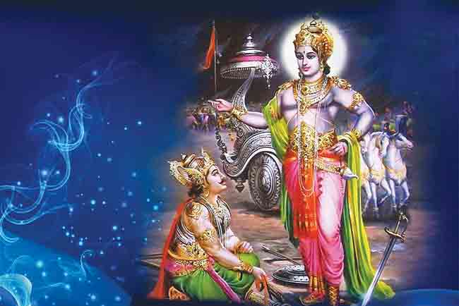 Shree krishna and Arjuna : अर्जुन-आरसा