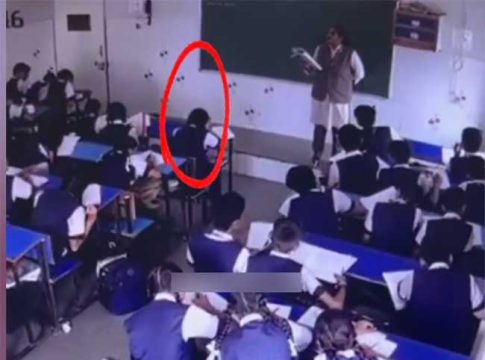 VIDEO: शाळेत अभ्यास करताना अचानक मुलीला आला हृदयविकाराचा धक्का