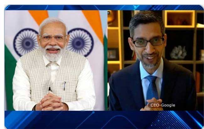 PM Modi-pichai: पंतप्रधान मोदींनी गुगलचे सीईओ सुंदर पिचाईंशी केली चर्चा, AI परिषदेचे दिले निमंत्रण