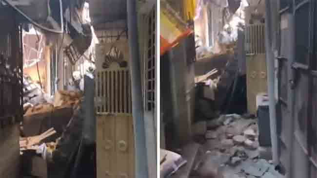 चेंबुरमध्ये सिलिंडरच्या स्फोटाने घर कोसळले; ४ जण गंभीर जखमी