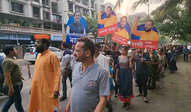 विरारमध्ये पाण्यासाठी शेकडो नागरिक पुन्हा रस्त्यावर, भव्य मोर्चा