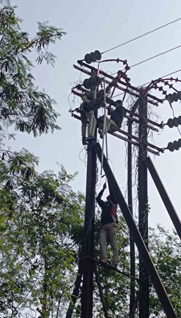 कांदा लागवडीला वीज वितरण यंत्रणेच्या दुरूस्तीचे ग्रहण