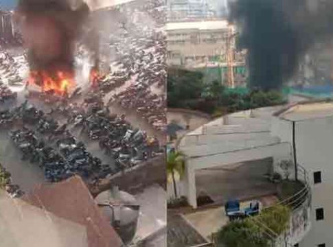 Lower parel fire : लोअर परळच्या फिनिक्स मॉलमधील आगीत २५ ते ३० दुचाकी जळून खाक