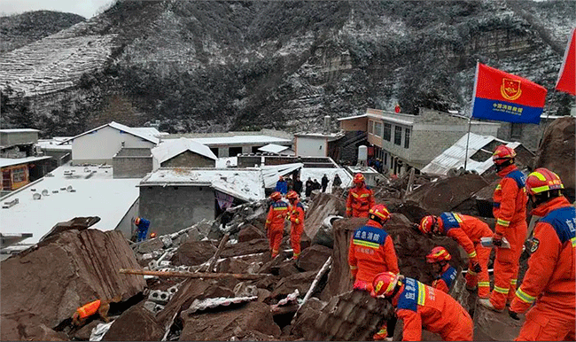 China Landslide : चीनमध्ये भूस्खलनाची मोठी दुर्घटना; १८ घरे जमिनीखाली!