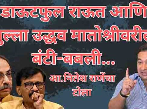 Nitesh Rane : उद्धव ठाकरेंनी राम मंदिर आंदोलनातील सहभागाचा एक तरी पुरावा द्यावा