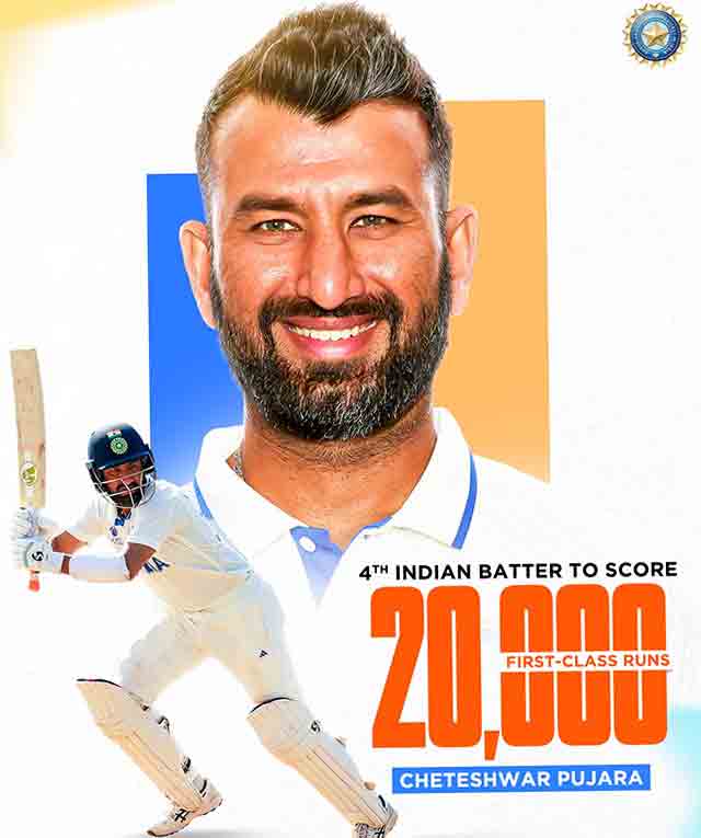 Cheteshwar Pujara: पुजाराने केल्या २०००० धावा, सचिन, गावस्कर आणि द्रविडच्या क्लबमध्ये एंट्री