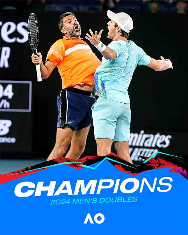 AUS Open 2024: ४३ वर्षीय रोहन बोपण्णाने रचला इतिहास, ऑस्ट्रेलियन ओपन जिंकत बनवला वर्ल्ड रेकॉर्ड