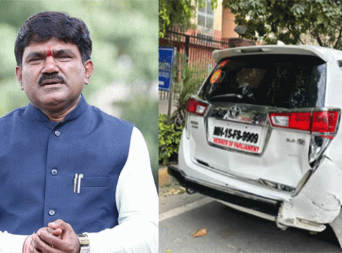 Hemant Godse car Accident : नाशिकचे खासदार हेमंत गोडसे यांच्या गाडीचा दिल्लीत भीषण अपघात