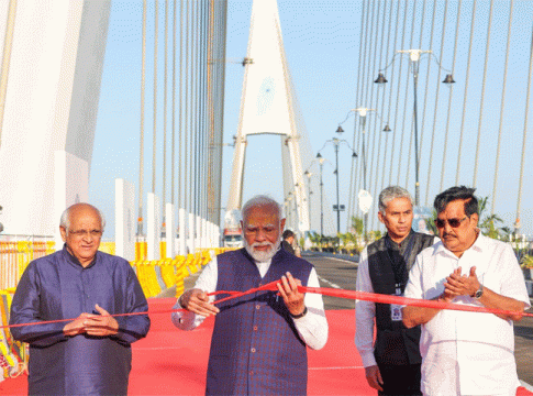 Sudarshan Setu : अटल सेतूनंतर पंतप्रधानांच्या हस्ते पार पडलं 'सुदर्शन सेतू'चं उद्घाटन