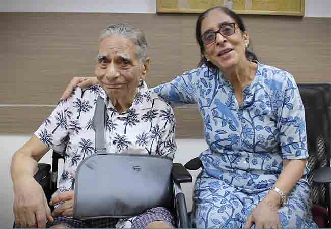 नवी मुंबईतील ९३ वर्षीय आजोबांनी स्ट्रोकवर केली मात