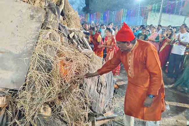 तुर्भेगावातील एक गाव एक होळी उत्साहात संपन्न