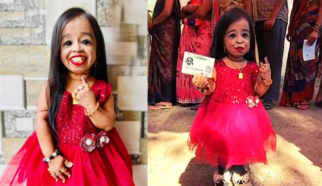 Jyoti Amge : नागपुरात दोन फुटांच्या महिलेने केले मतदान!