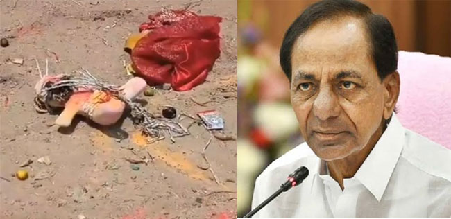 K. Chandrashekhar Rao : तेलंगणाचे माजी मुख्यमंत्री केसीआर यांच्या घरासमोर काळी जादू!