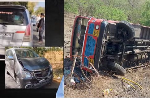 Accident News : जळगावात शरद पवारांच्या ताफ्यातील दोन गाड्यांचा भीषण अपघात!