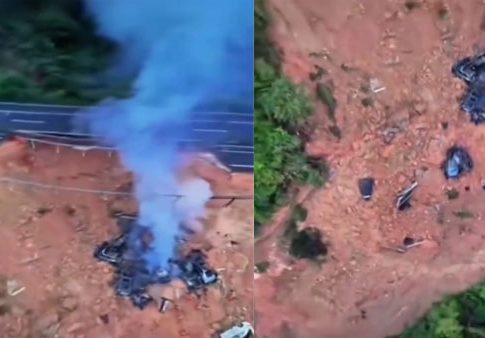 China landslide : चीनमध्ये भूस्खलनामुळे महामार्ग कोसळला !