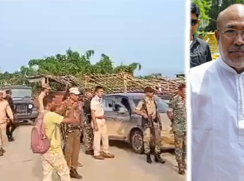 Manipur News : धक्कादायक! मणिपूरच्या मुख्यमंत्र्यांच्या सुरक्षा ताफ्यावर अतिरेकी हल्ला