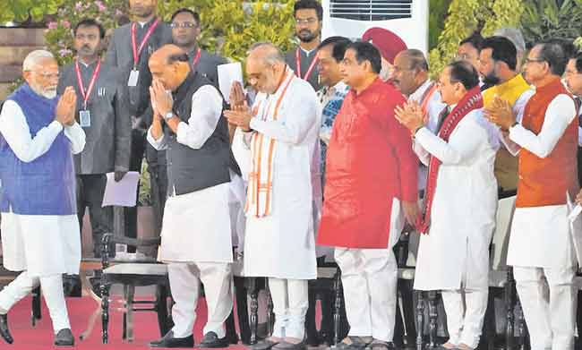 केंद्रिय मंत्रिमंडळाच्या खातेवाटपावर भाजपाचाच प्रभाव