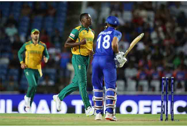 T-20 world cup 2024: द. आफ्रिकेच्या माऱ्यासमोर अफगाणिस्तानचा संघ ढेपाळला, केवळ ५७ धावांचे दिले आव्हान