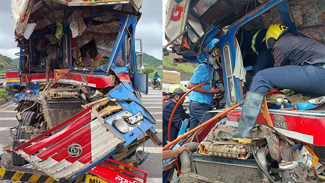 Accident news : अंत्यविधीवरुन परततानाच काळाचा घाला! ट्रकच्या धडकेत ३ जणांचा जागीच मृत्यू