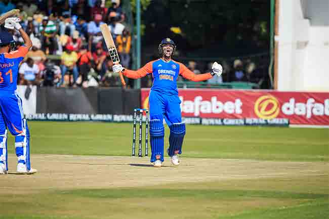 IND vs ZIM: अभिषेक-गायकवाडचे वादळ, आवेश-मुकेशचा कहर, झिम्बाब्वेला १०० धावांनी हरवले