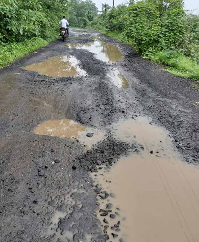 Road Pits : रस्त्यांची झाली चाळण; वाहनचालक हैराण