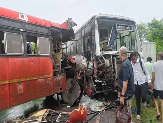 Raigad Accident : भीषण अपघात! दोन एसटी बसेसची समोरासमोर धडक