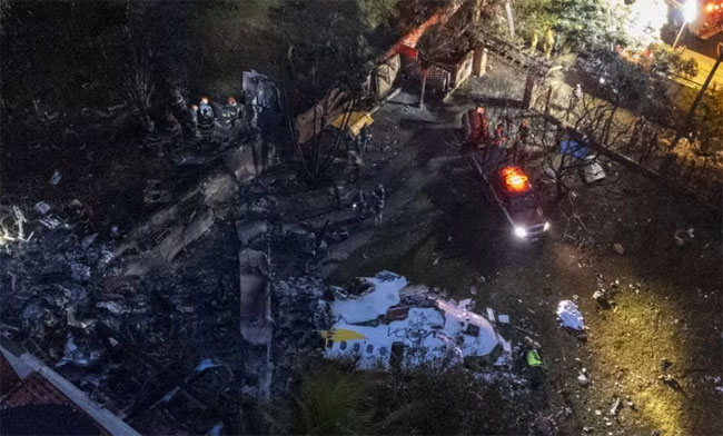 Plane crashed : ब्राझीलमध्ये ६२ प्रवाशांना घेऊन जाणारे विमान कोसळले